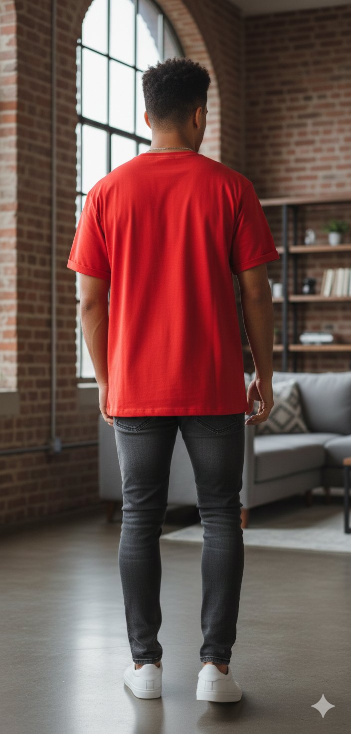 Vengeance Mode Graphic Printed T-Shirt – Bold Streetwear Style (Red)