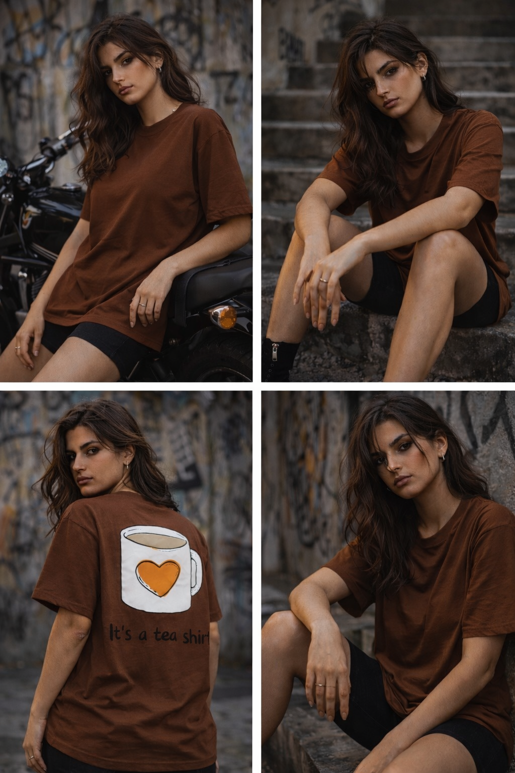 Oversized Brown “It’s a Tea Shirt” Graphic T-Shirt | Unisex Streetwear