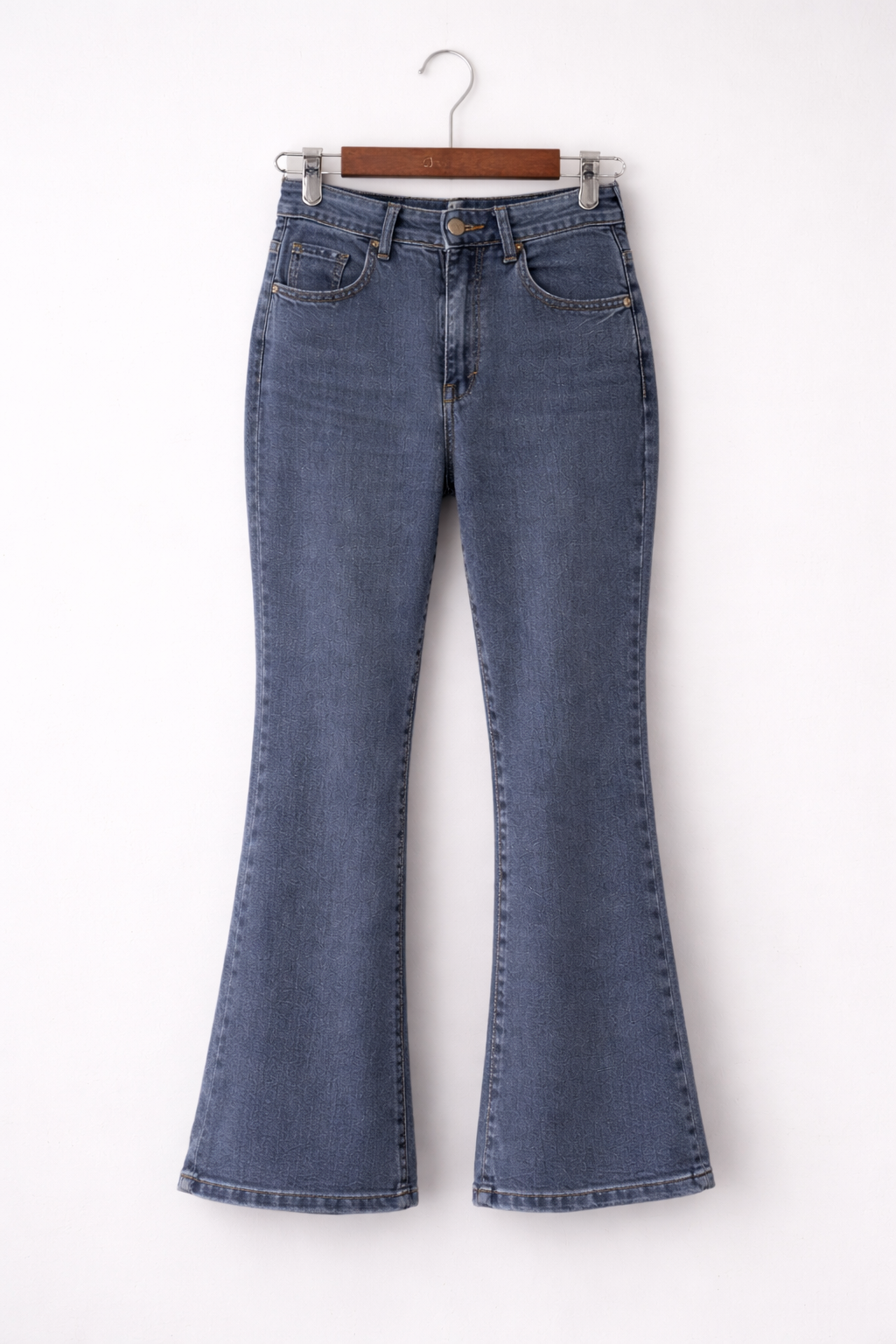 Women’s High-Waist Bootcut Denim Jeans – Charcoal Blue