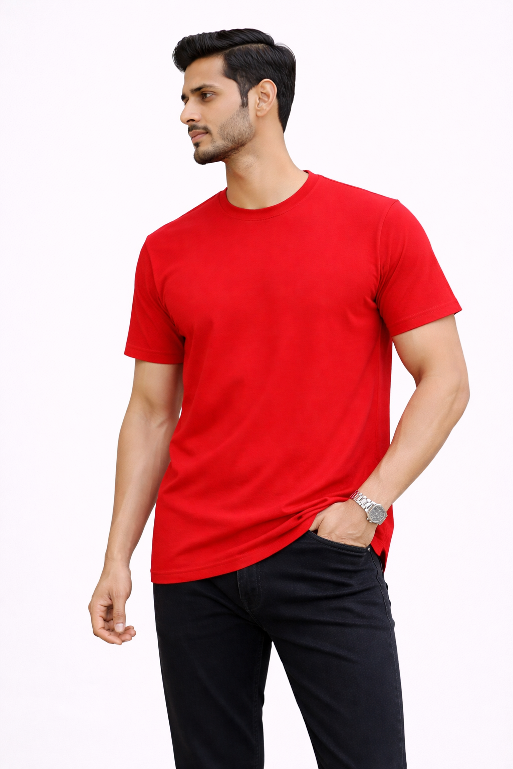 Tea Shirt Pun Graphic T-Shirt – Cute & Punny Back Print (Red)