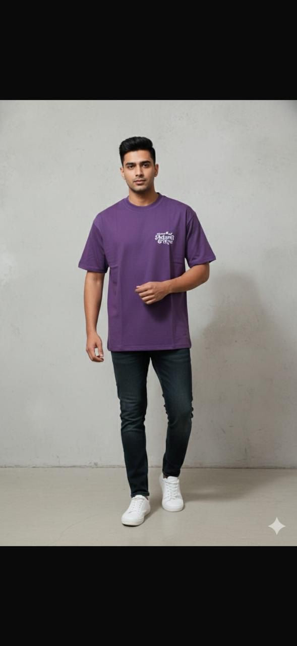 Purple Oversized Graphic T-Shirt