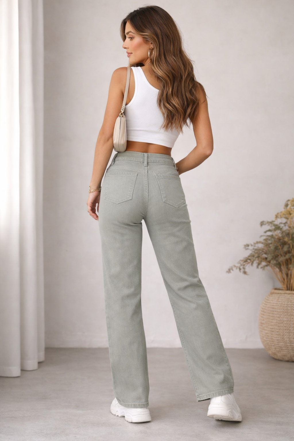 Women’s High-Waist Straight Fit Denim Jeans