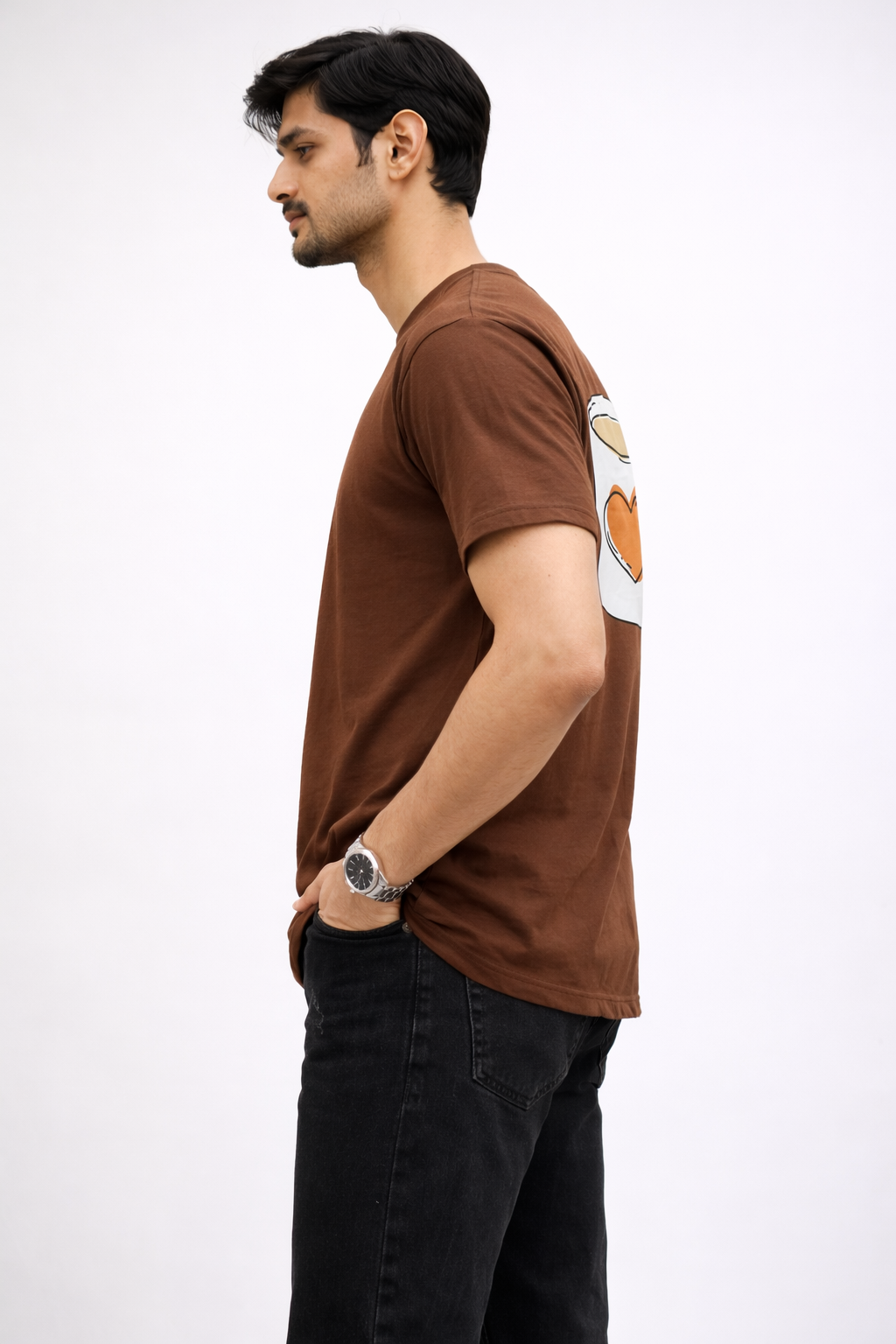 Funny “It’s a Tea Shirt” Graphic T-Shirt – Mug Artwork (Brown)