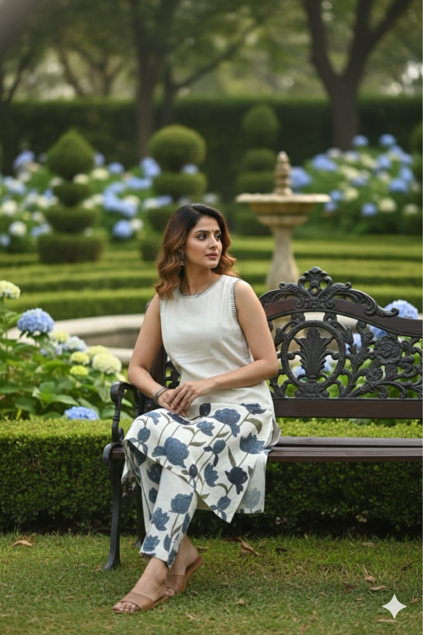 Ivory Bloom Floral Co-ord Set