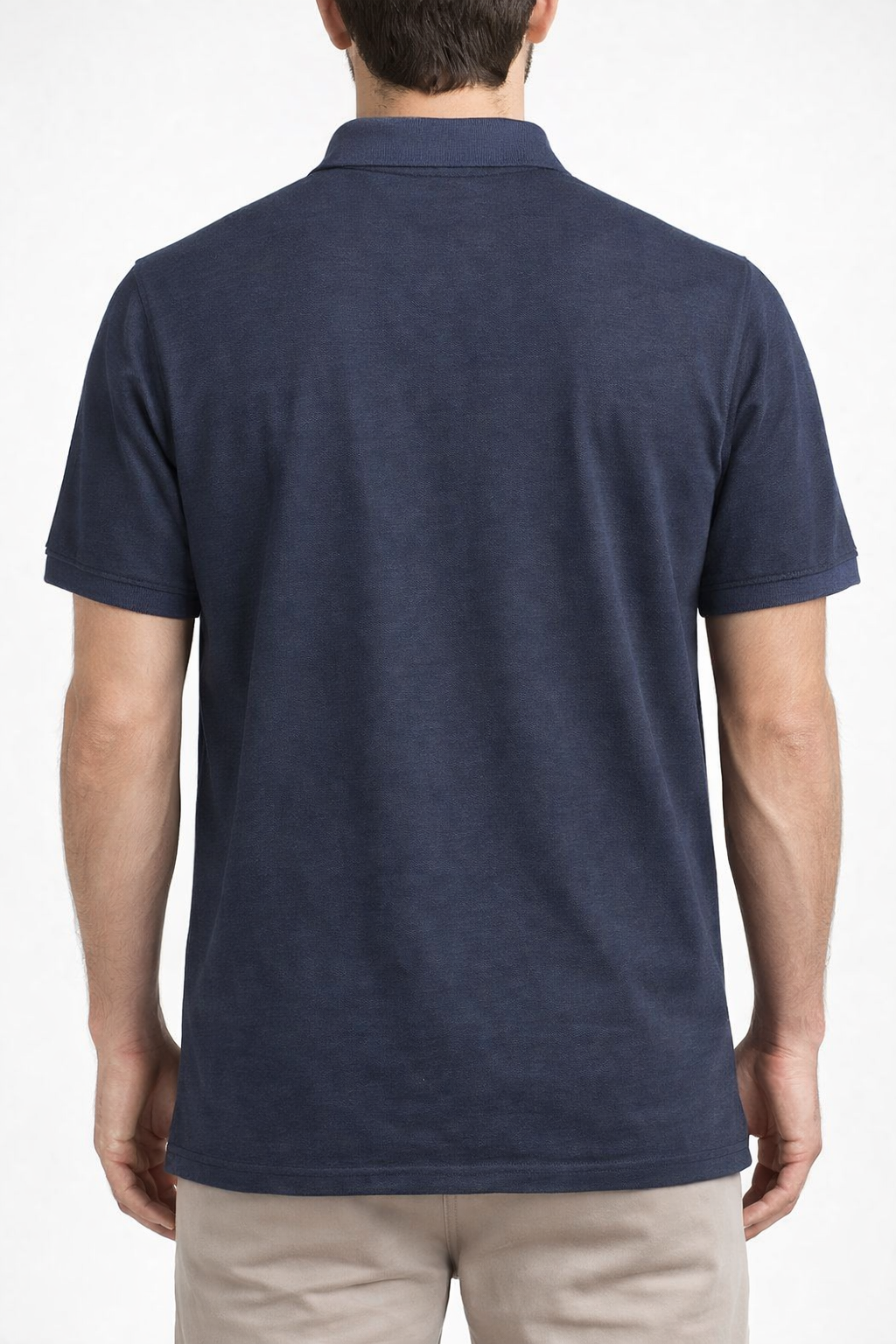 Men’s Classic Solid Polo T-Shirt – Navy Blue