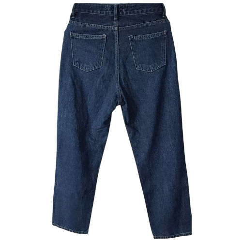 Classic Blue High-Waist Straight-Leg Jeans