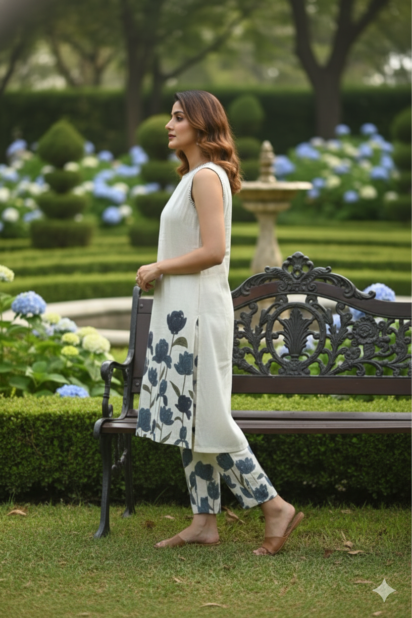 Ivory Bloom Floral Co-ord Set