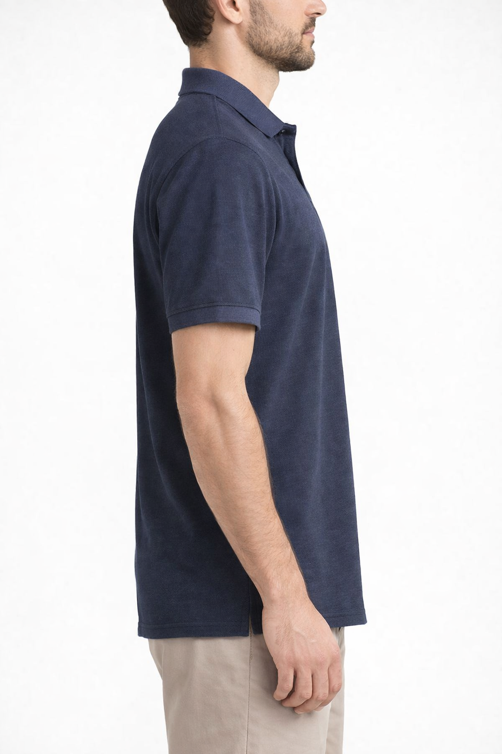 Men’s Classic Solid Polo T-Shirt – Navy Blue