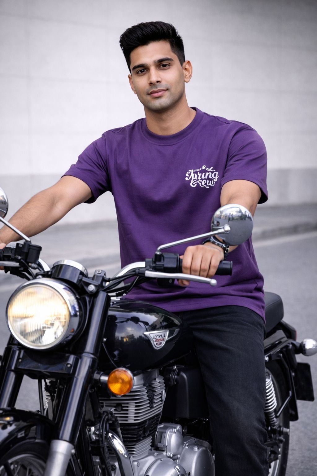 Purple Oversized Graphic T-Shirt