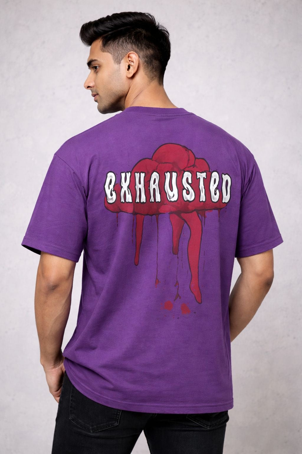 Purple Oversized Graphic T-Shirt