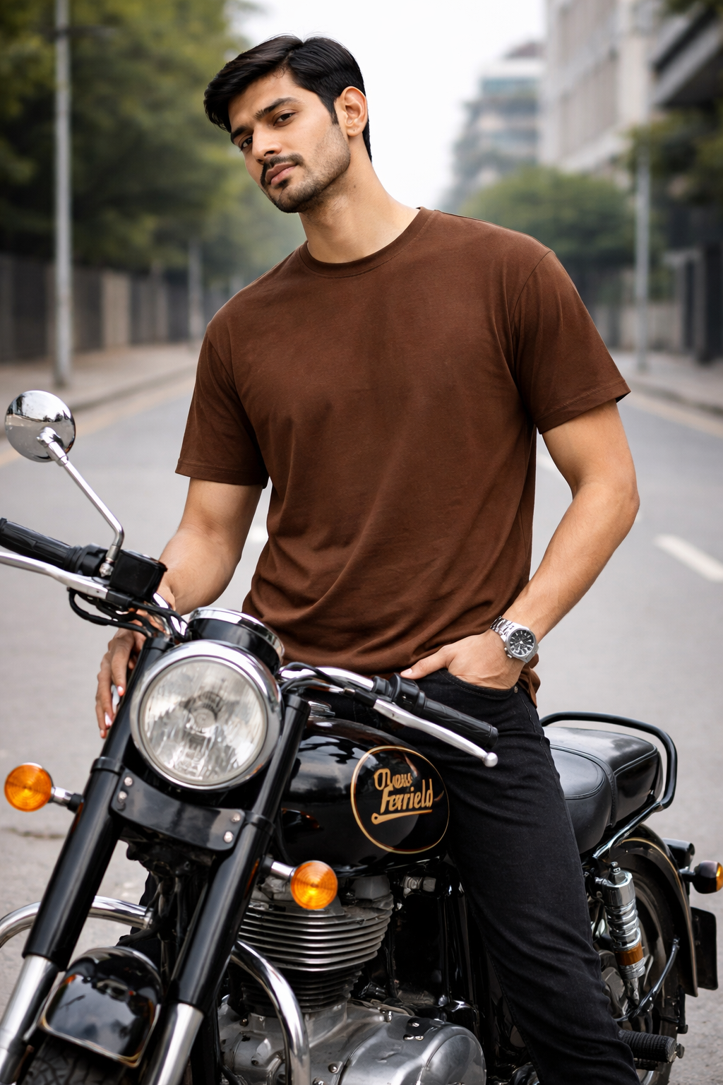 Funny “It’s a Tea Shirt” Graphic T-Shirt – Mug Artwork (Brown)