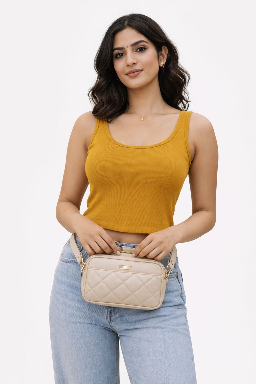 Black Sleeveless Ribbed Crop Top