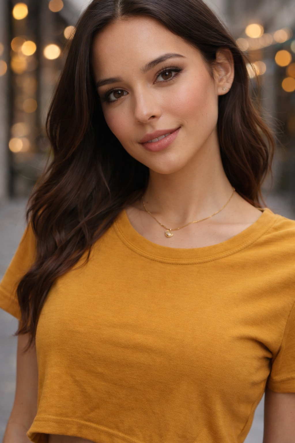 Mustard Yellow Solid Crop Top – Everyday Casual Wear