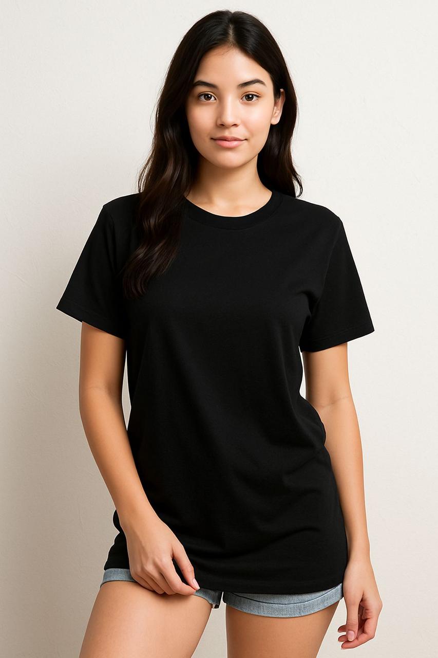 Women’s Premium Black Oversized Tee — Minimal Street Style