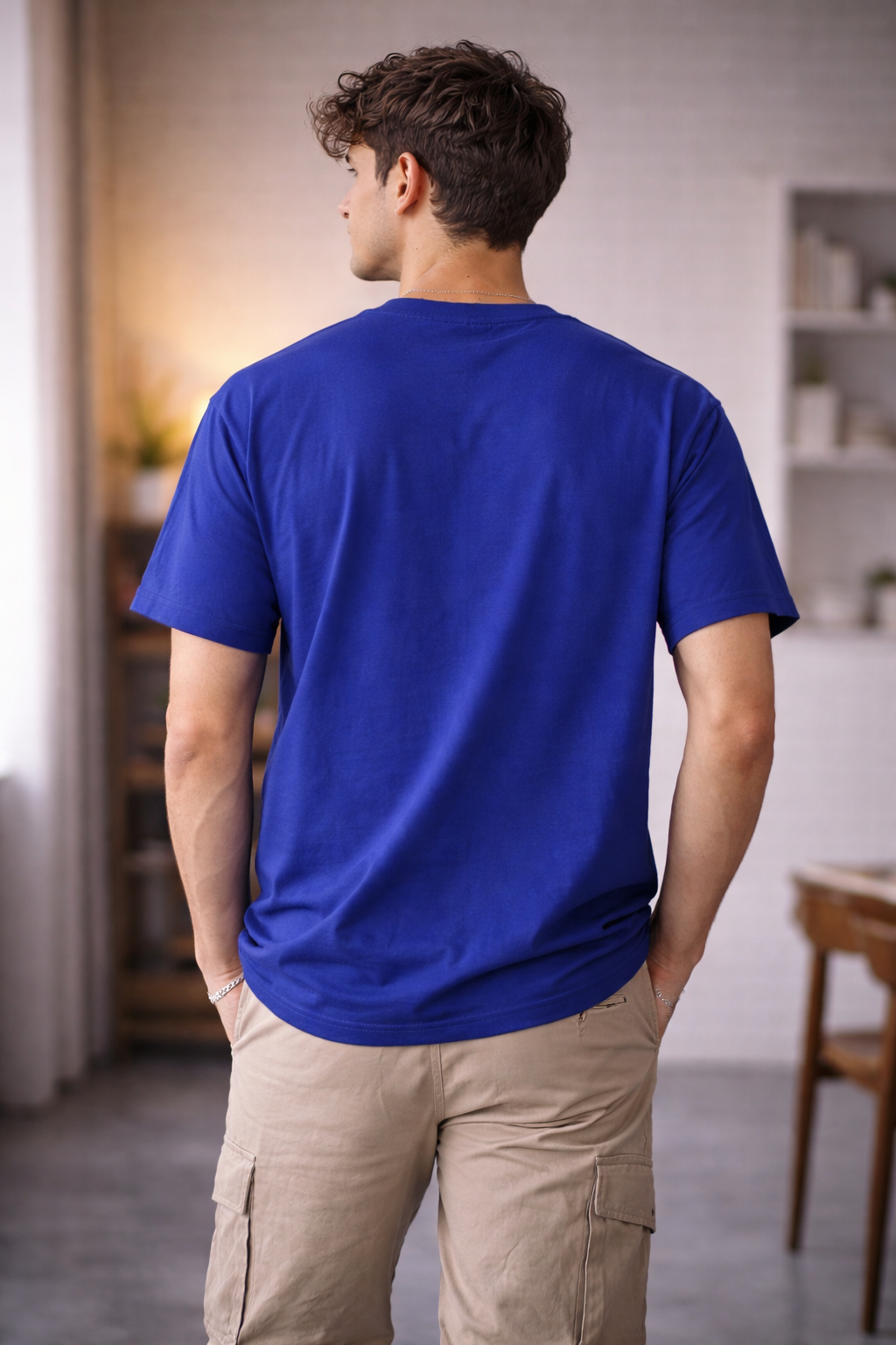 Blue "Mujhe Chai Chahiye" Graphic T-Shirt